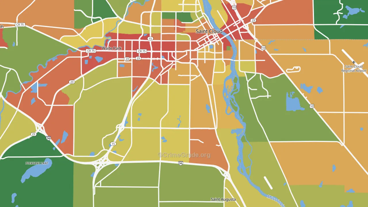56301, MN Map of Theft Rates