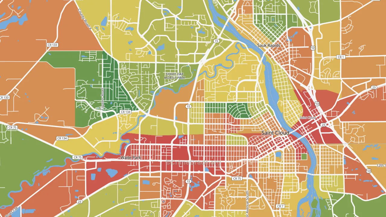 56303, MN Map of Theft Rates