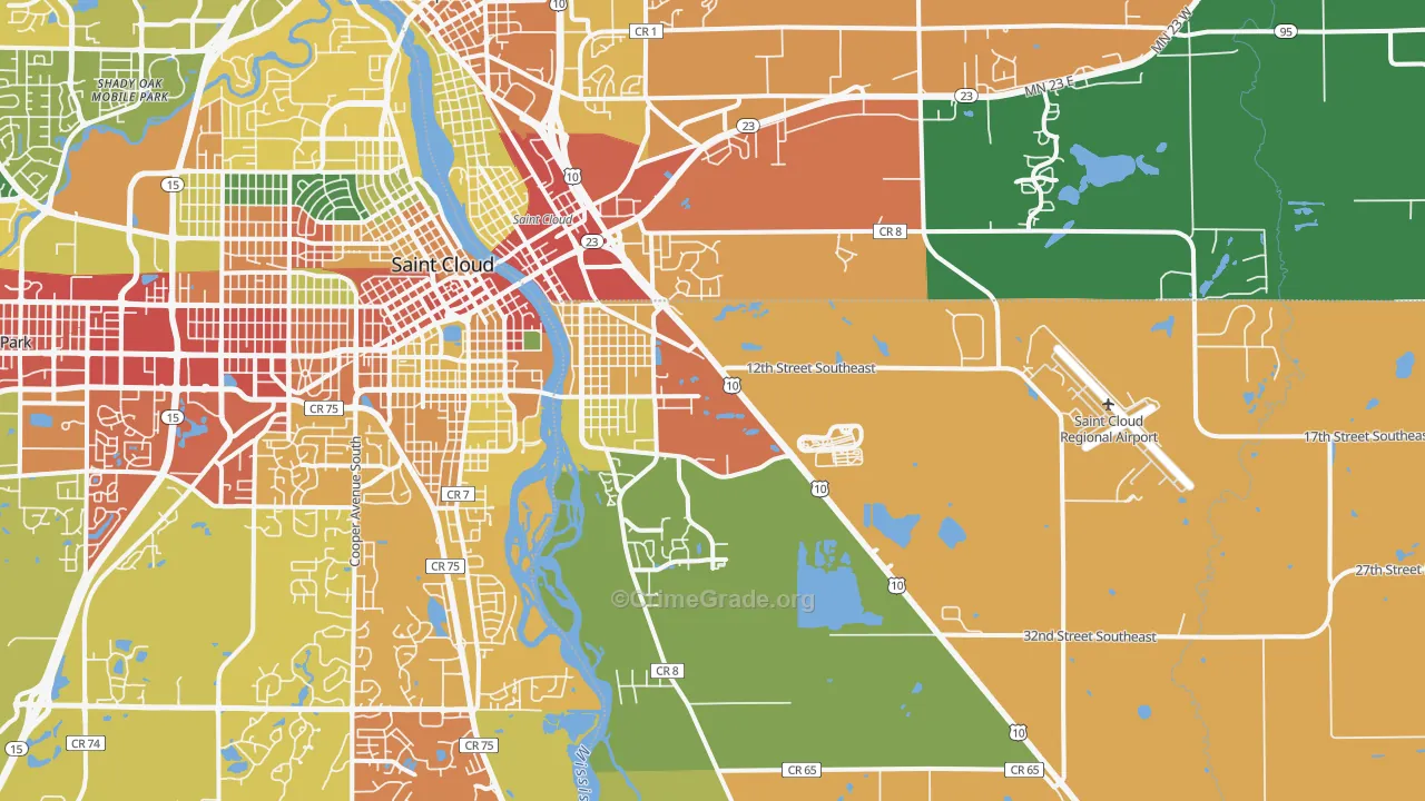 56304, MN Map of Theft Rates