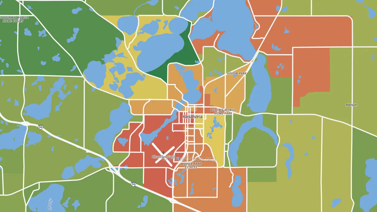 56308, MN Map of Theft Rates