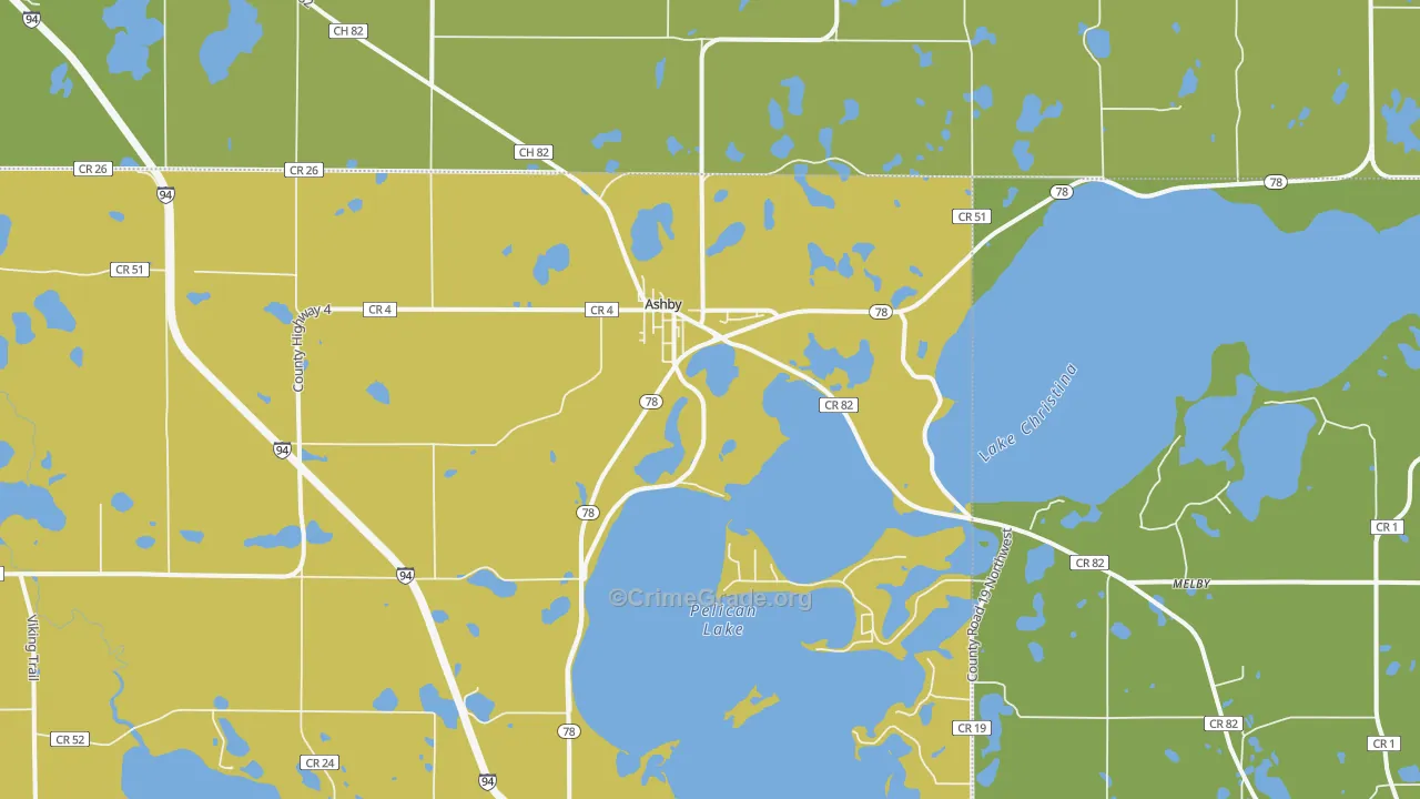 56309, MN Map of Theft Rates