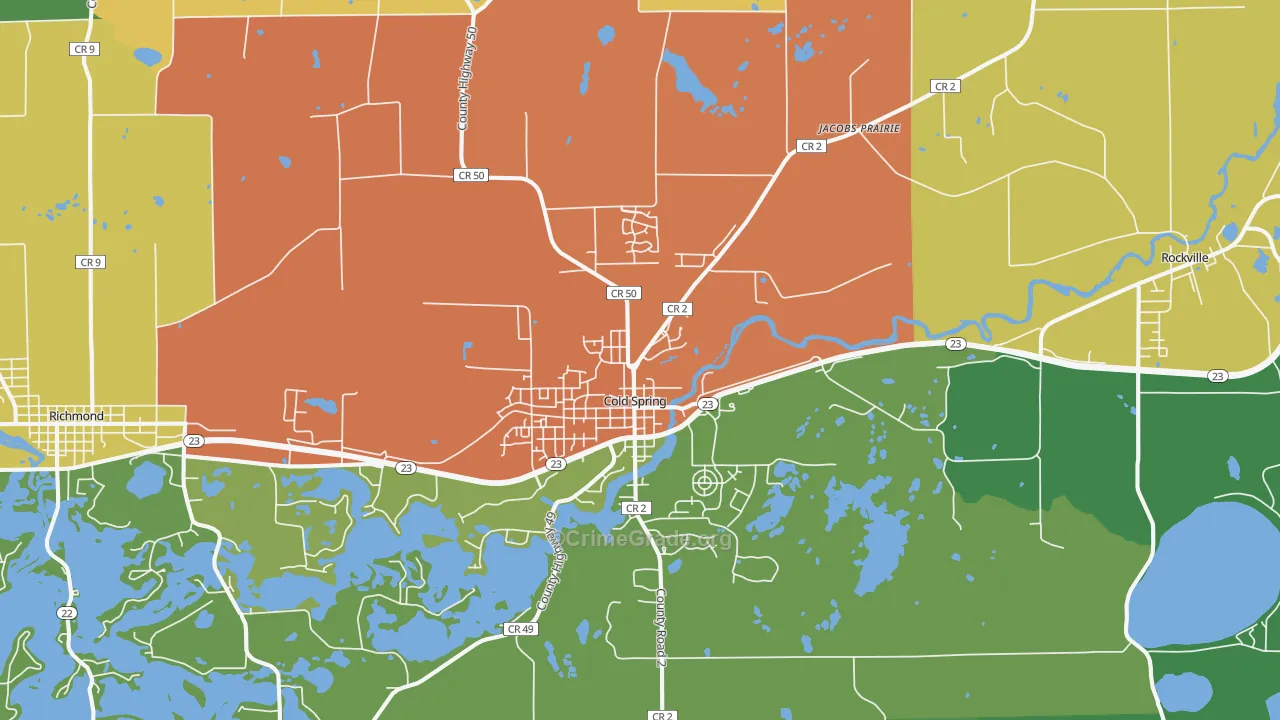 56320, MN Map of Theft Rates