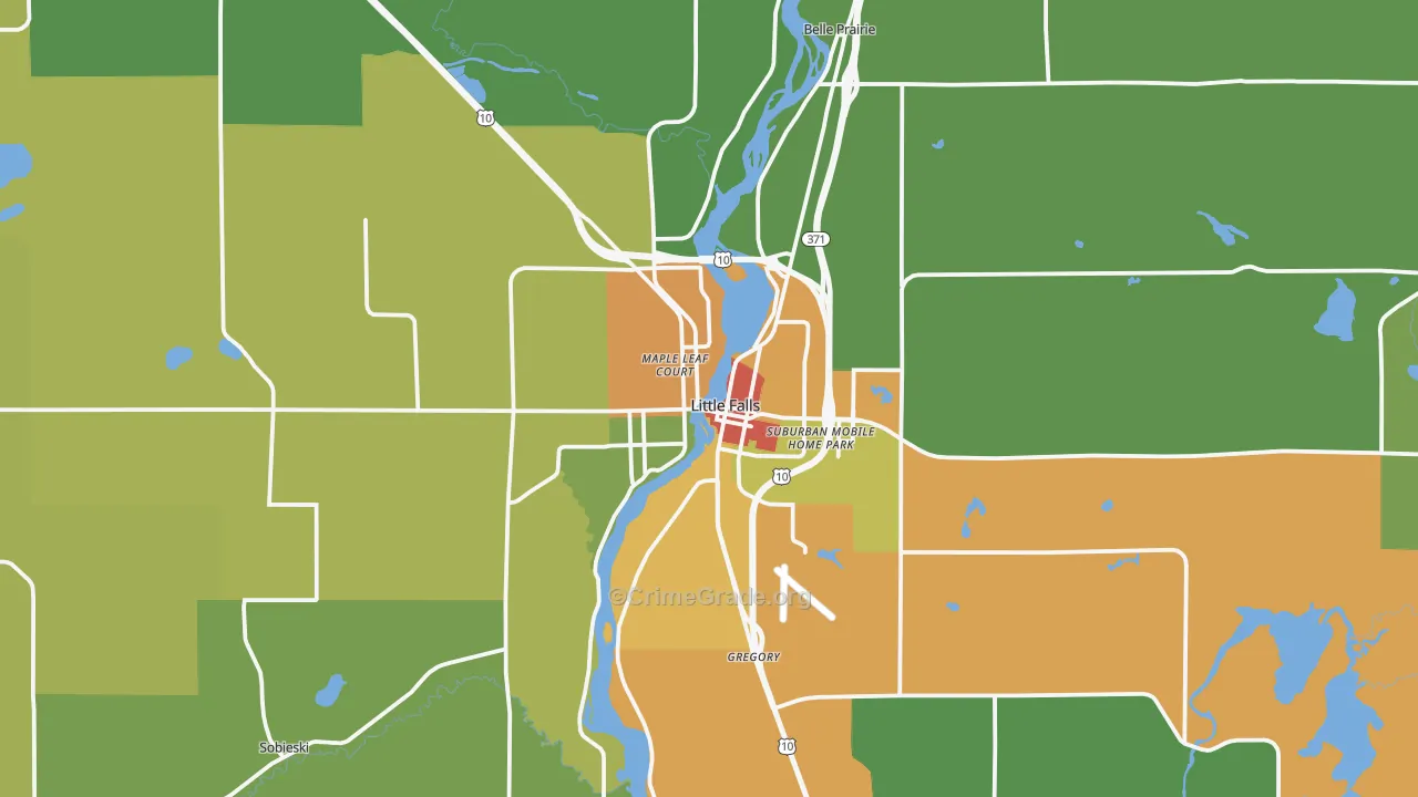 56345, MN Map of Theft Rates