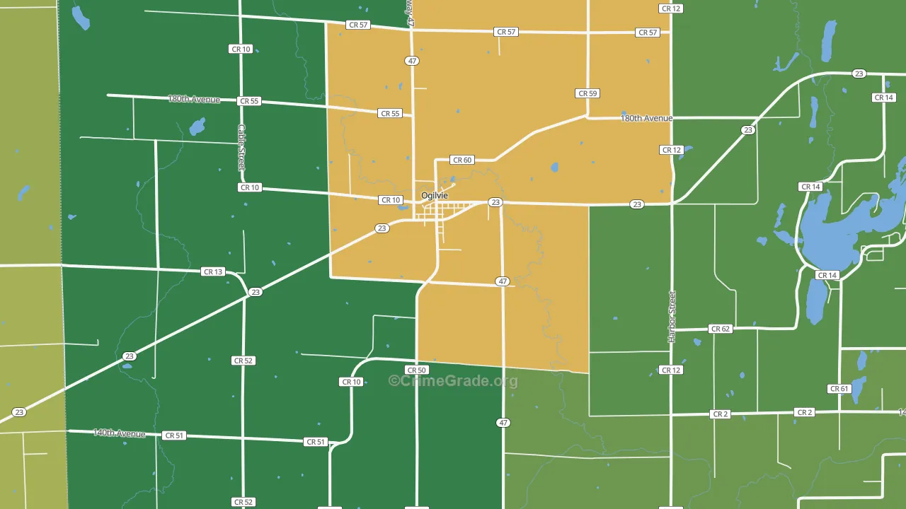 56358, MN Map of Theft Rates