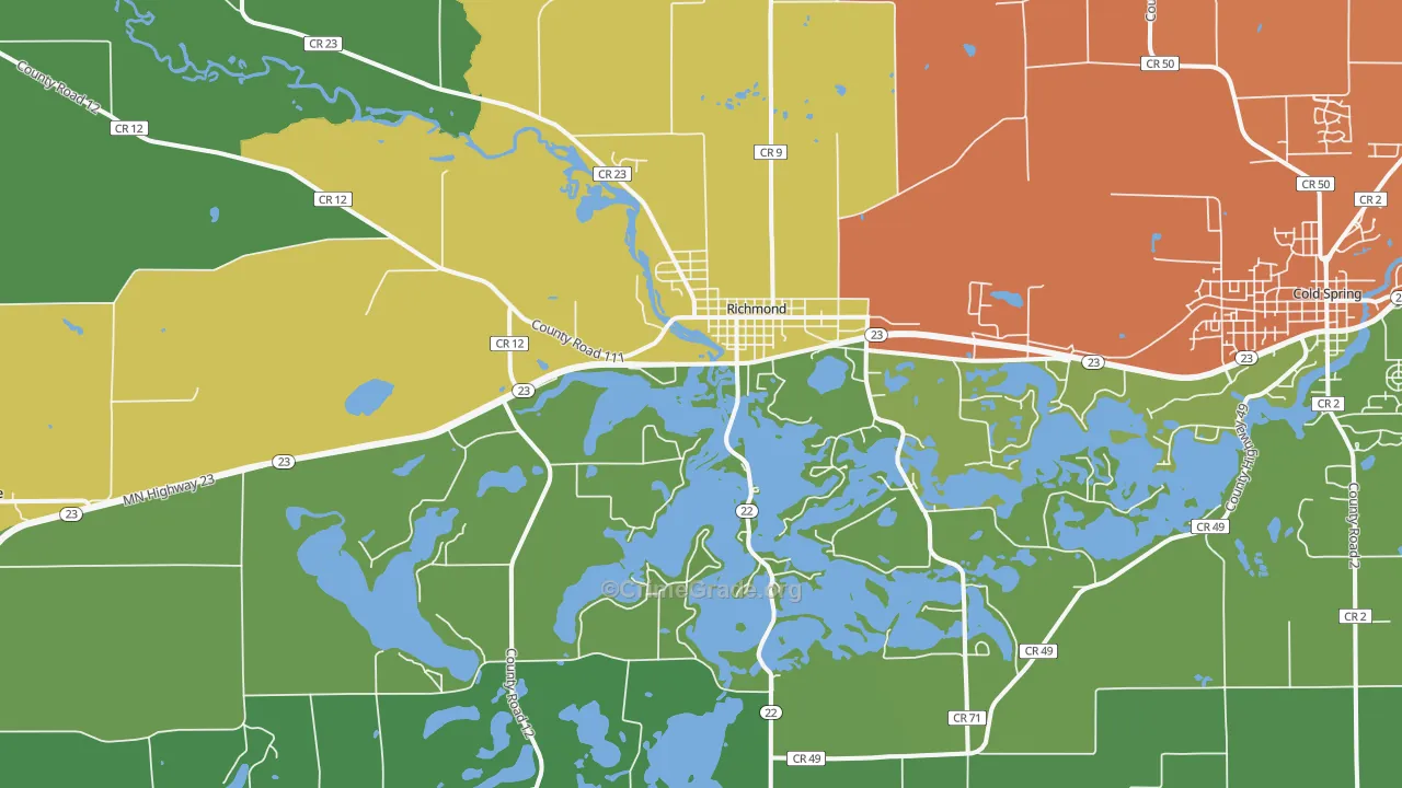 56368, MN Map of Theft Rates