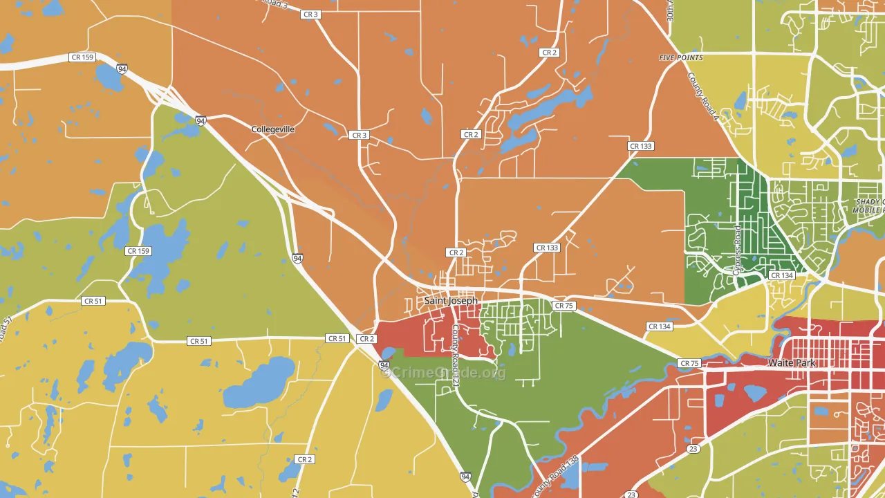 56374, MN Map of Theft Rates