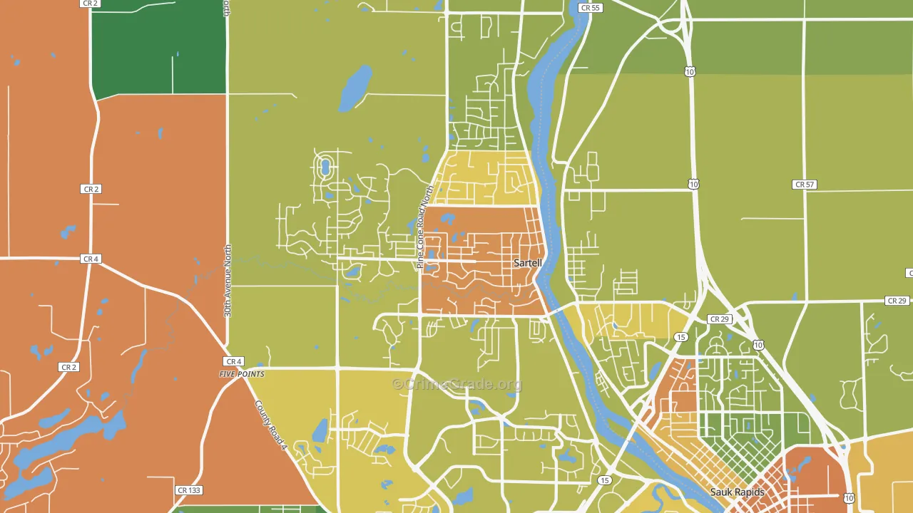 56377, MN Map of Theft Rates