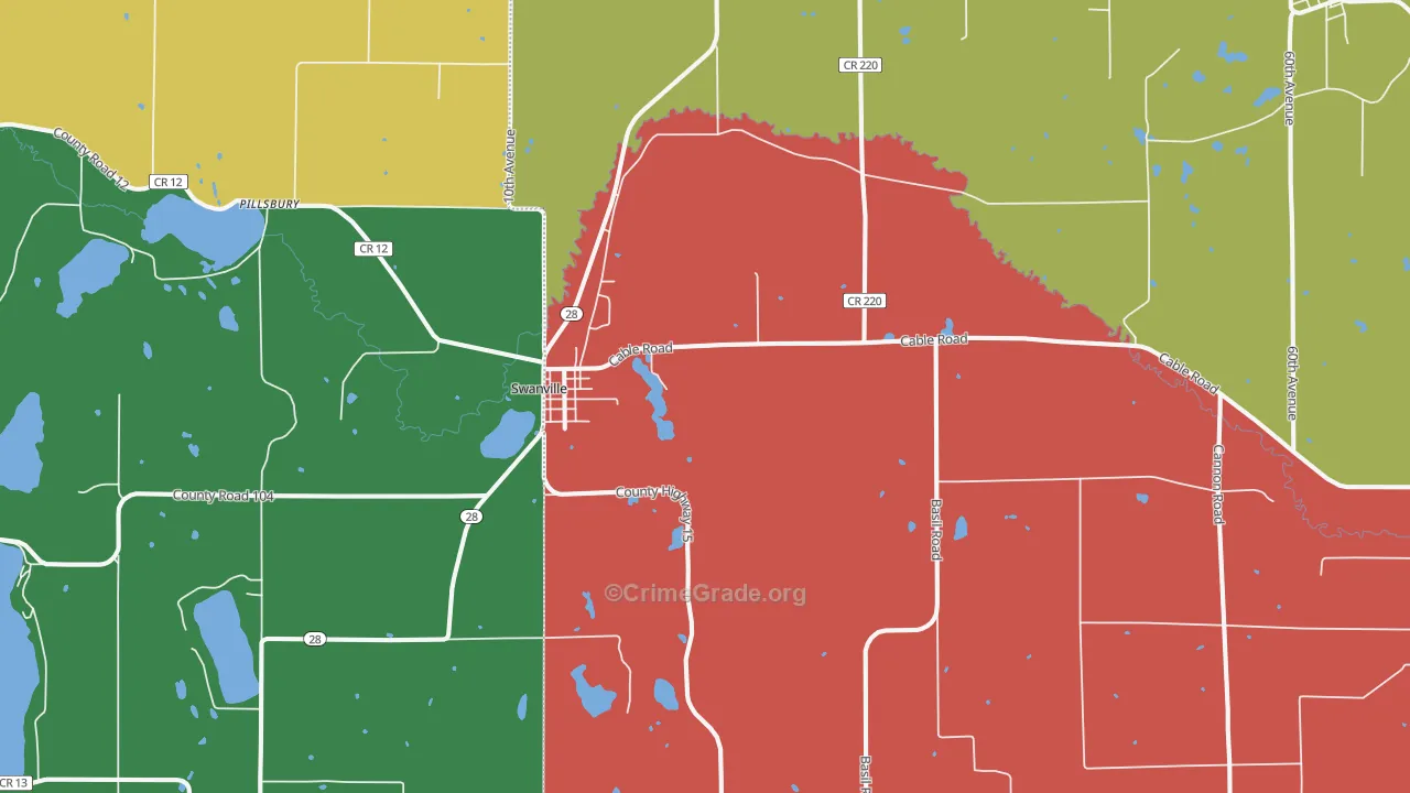 56382, MN Map of Theft Rates