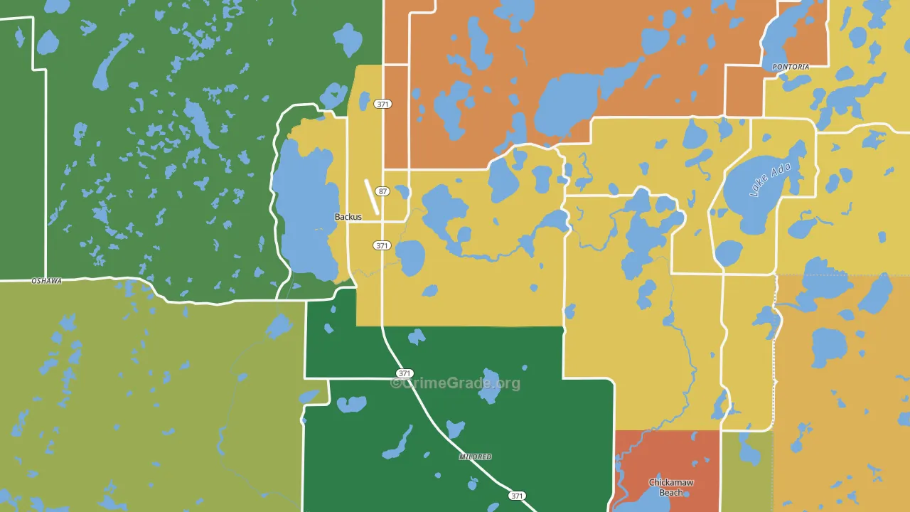 56435, MN Map of Theft Rates