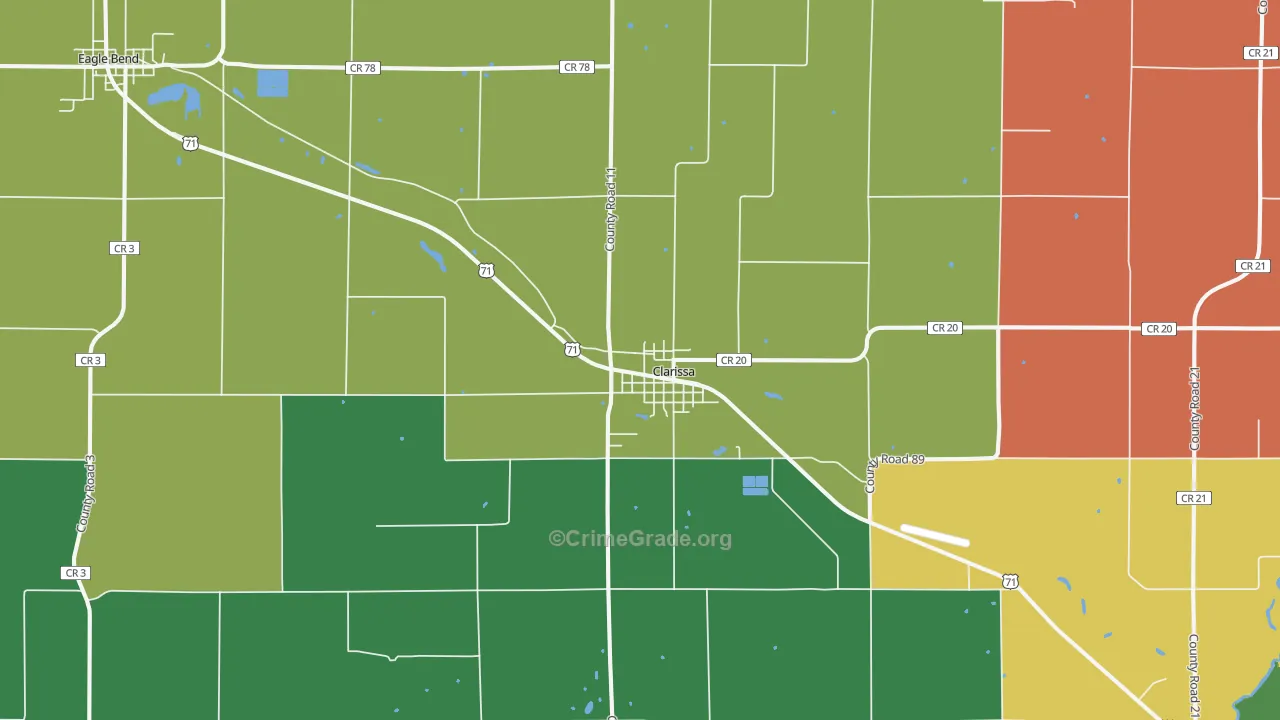 56440, MN Map of Theft Rates