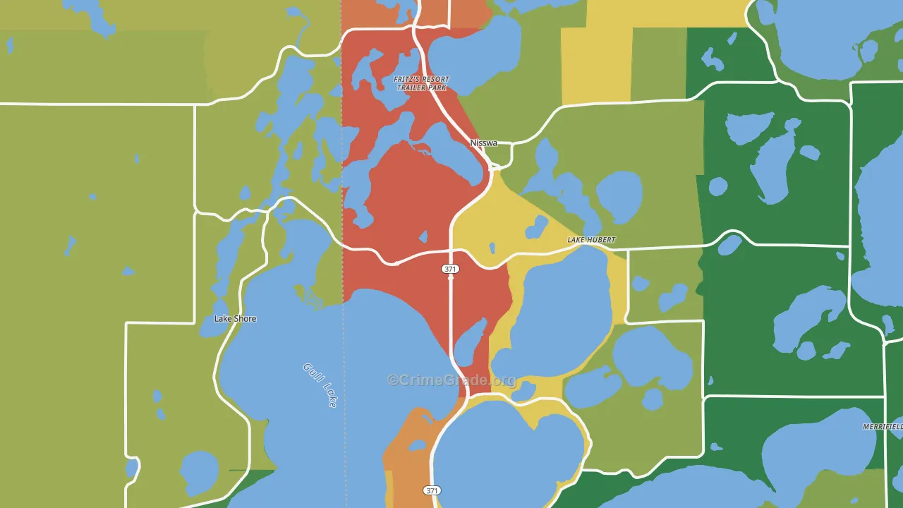 56468, MN Map of Theft Rates