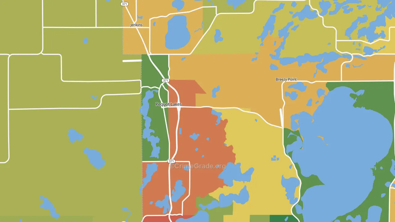 56472, MN Map of Theft Rates