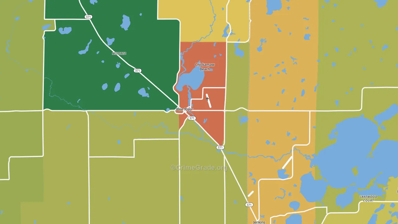 56474, MN Map of Theft Rates