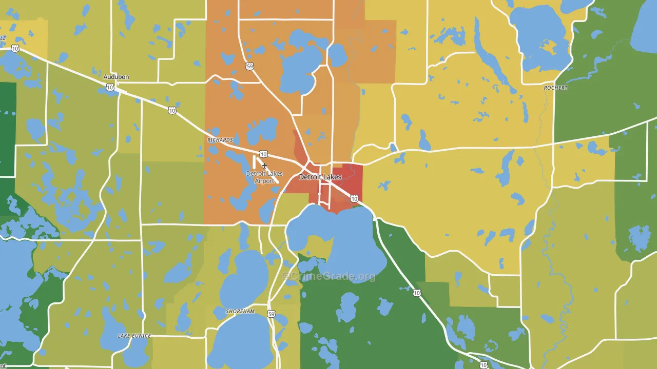 56501, MN Map of Theft Rates