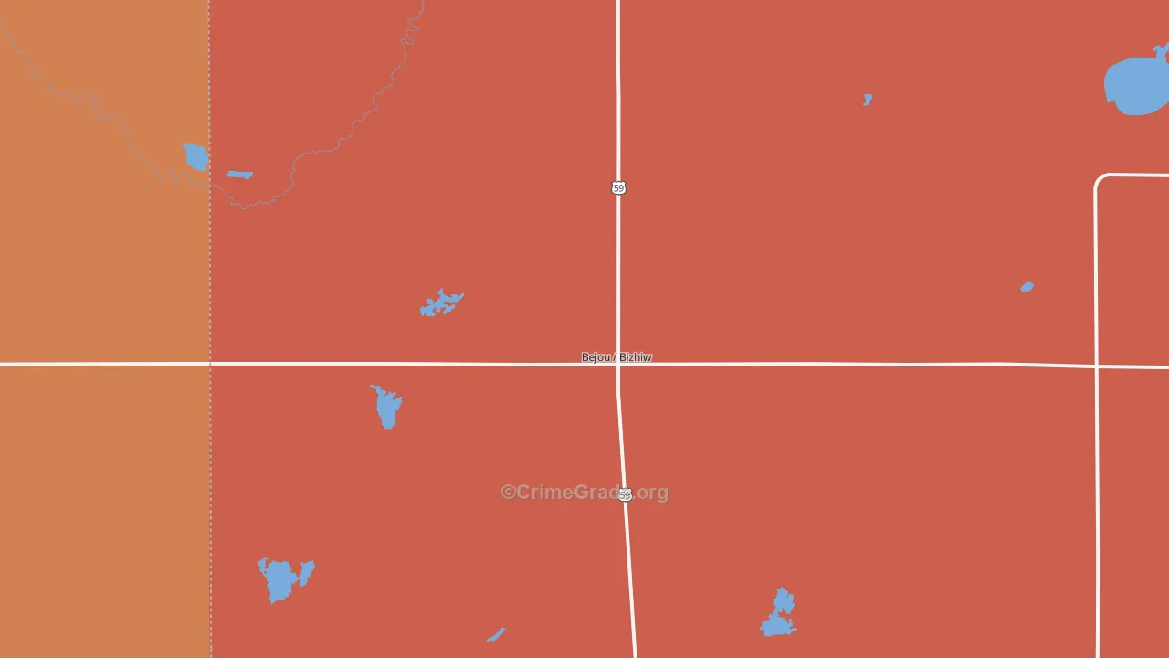56516, MN Map of Theft Rates