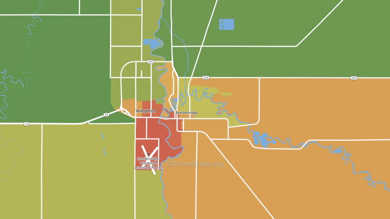 56520, MN Map of Theft Rates