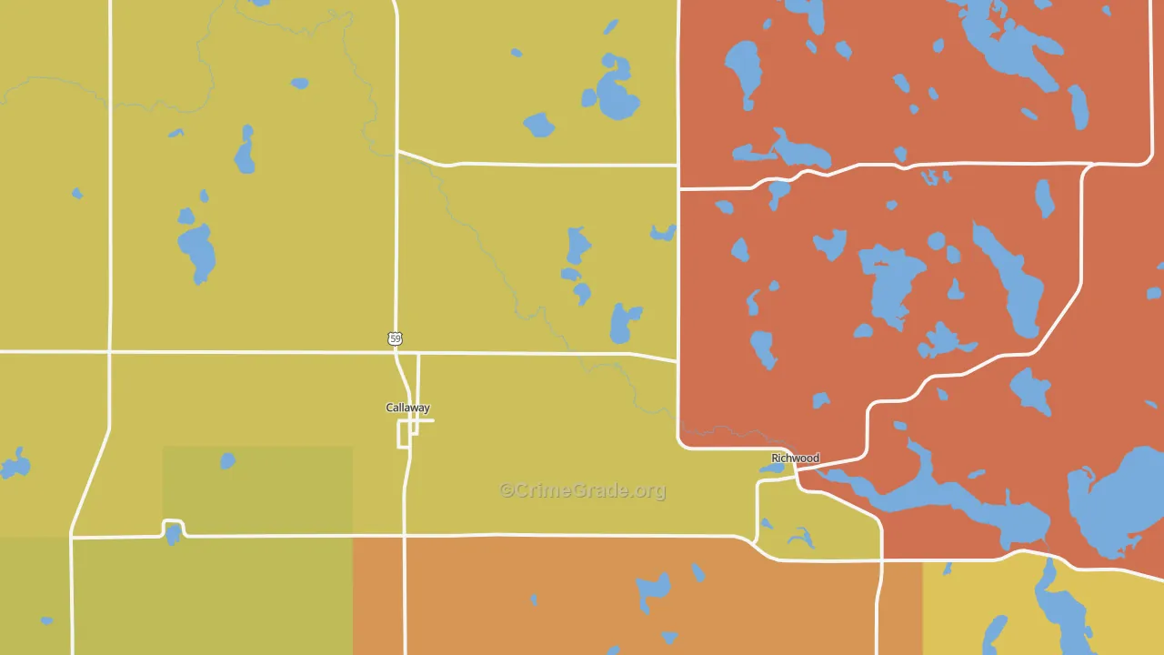 56521, MN Map of Theft Rates