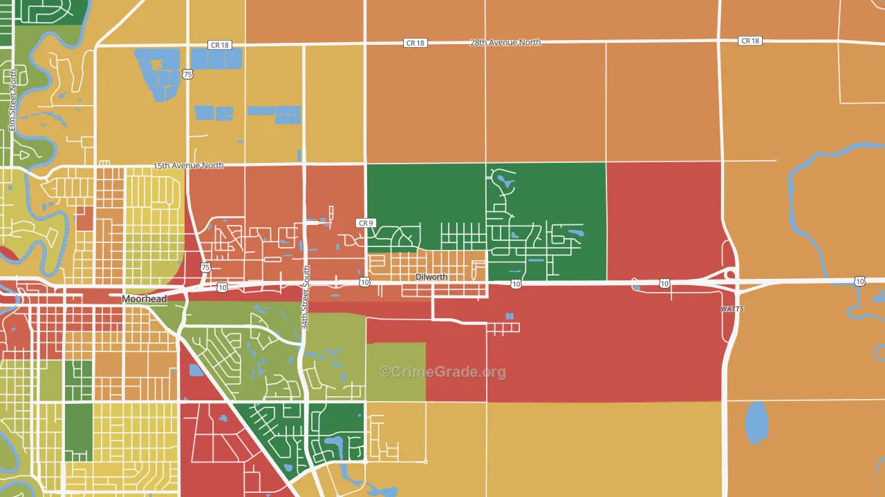56529, MN Map of Theft Rates