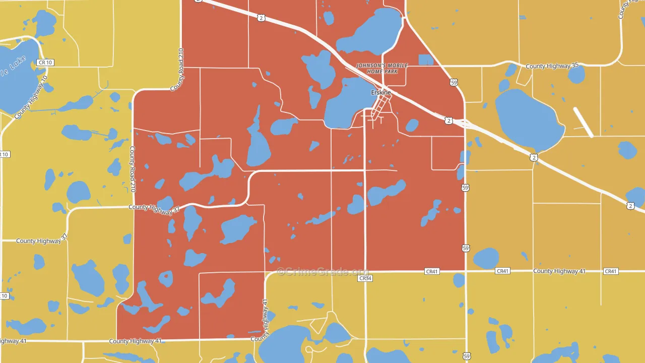 56535, MN Map of Theft Rates