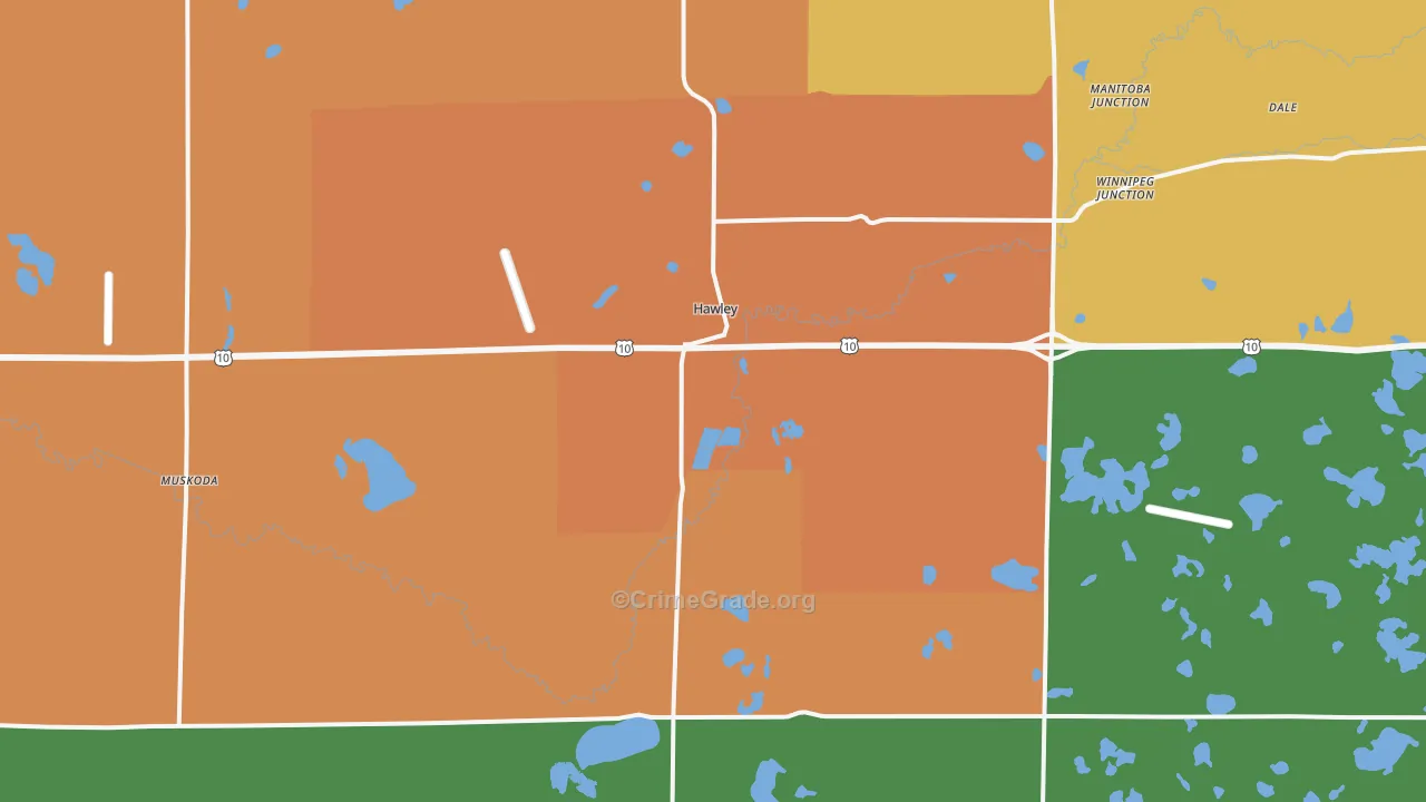 56549, MN Map of Theft Rates