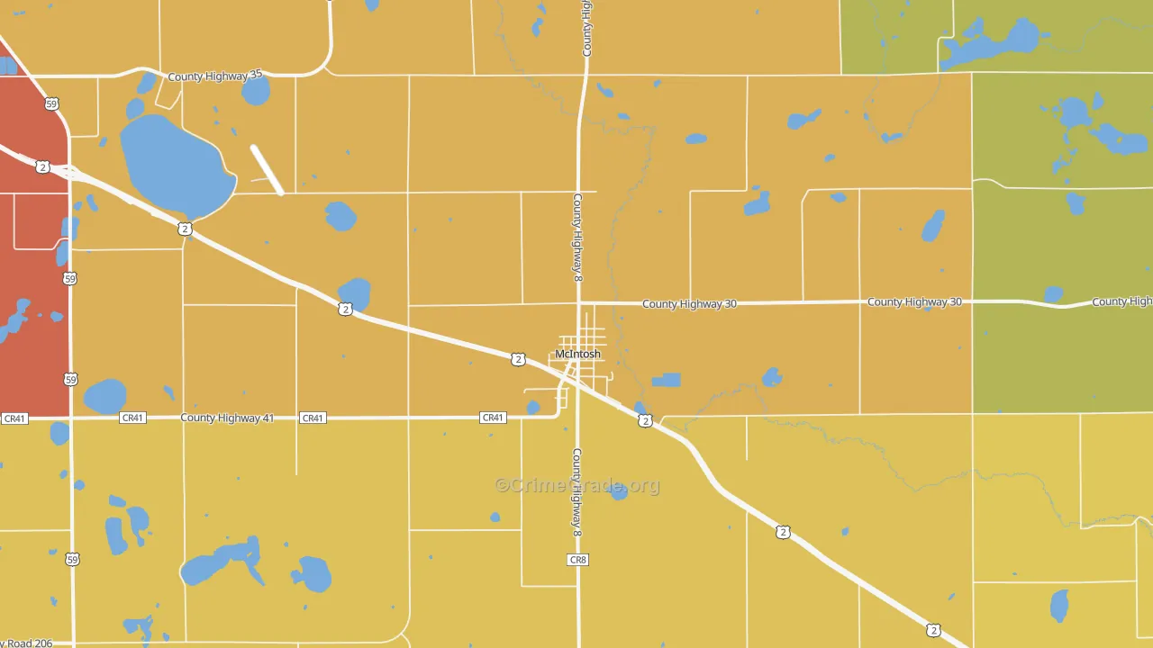 56556, MN Map of Theft Rates