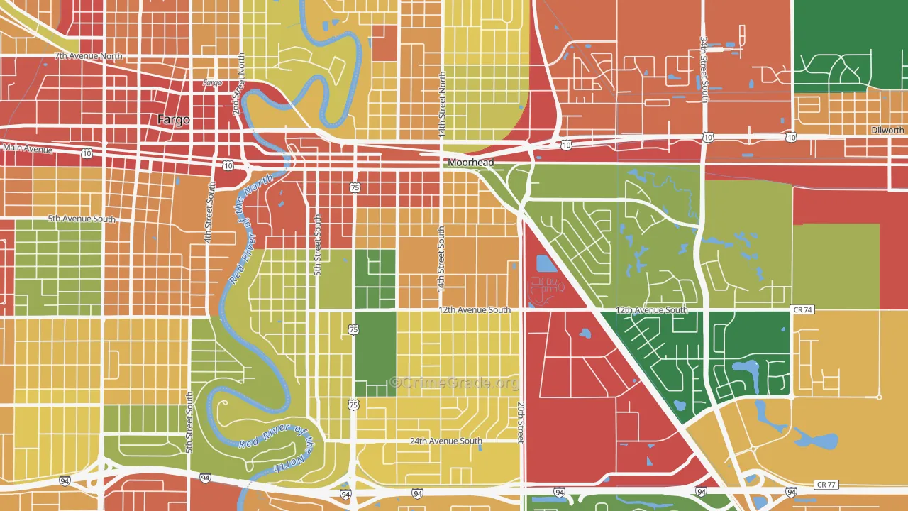 56563, MN Map of Theft Rates