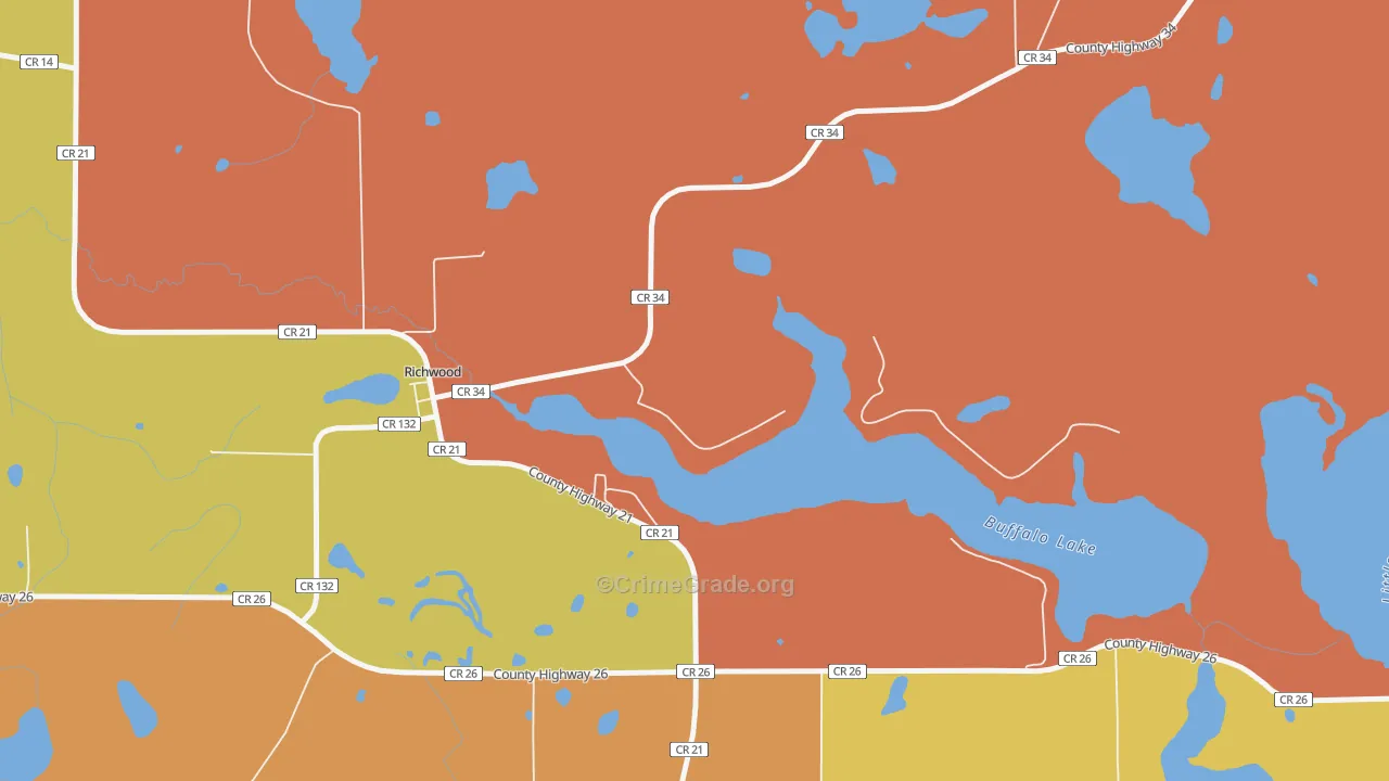 56577, MN Map of Theft Rates