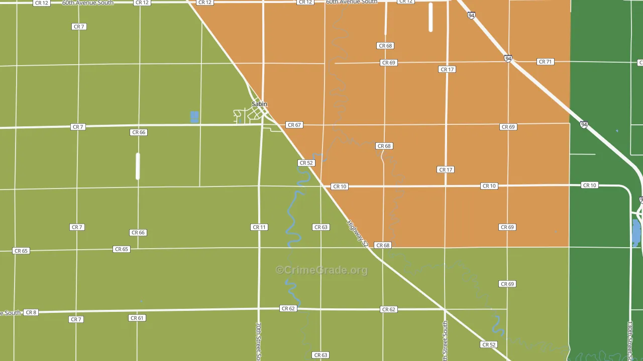 56580, MN Map of Theft Rates