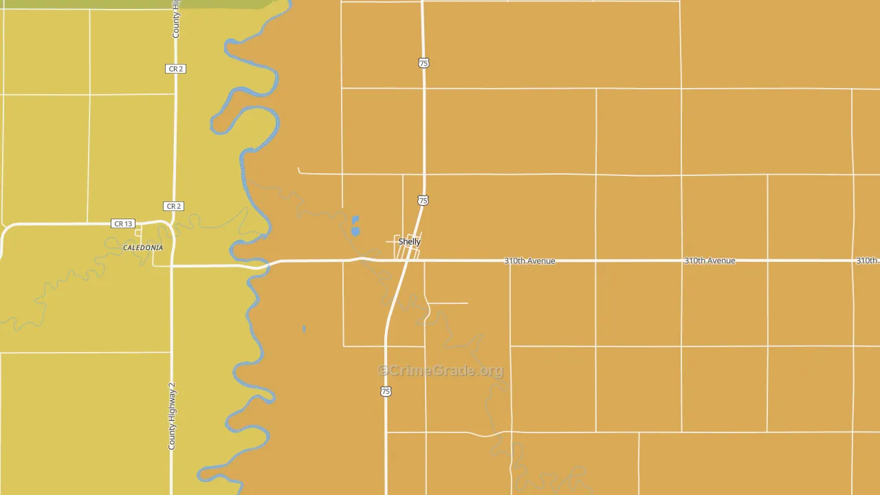 56581, MN Map of Theft Rates