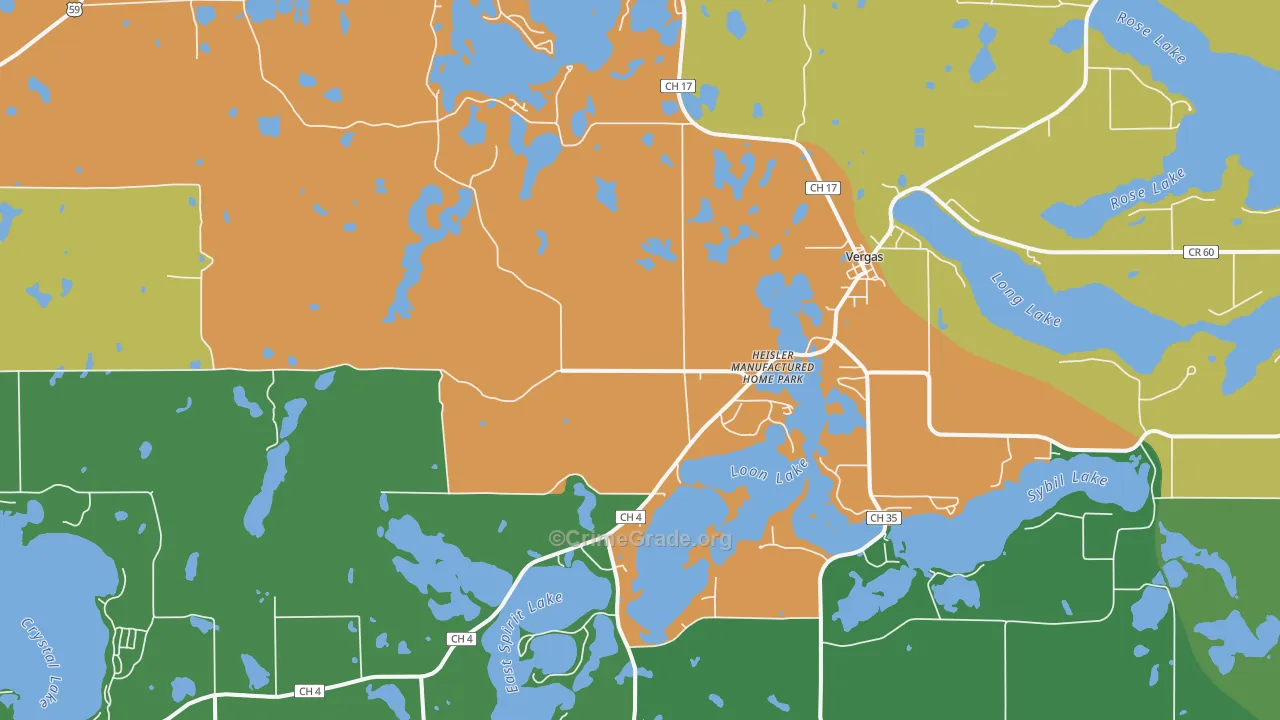 56587, MN Map of Theft Rates