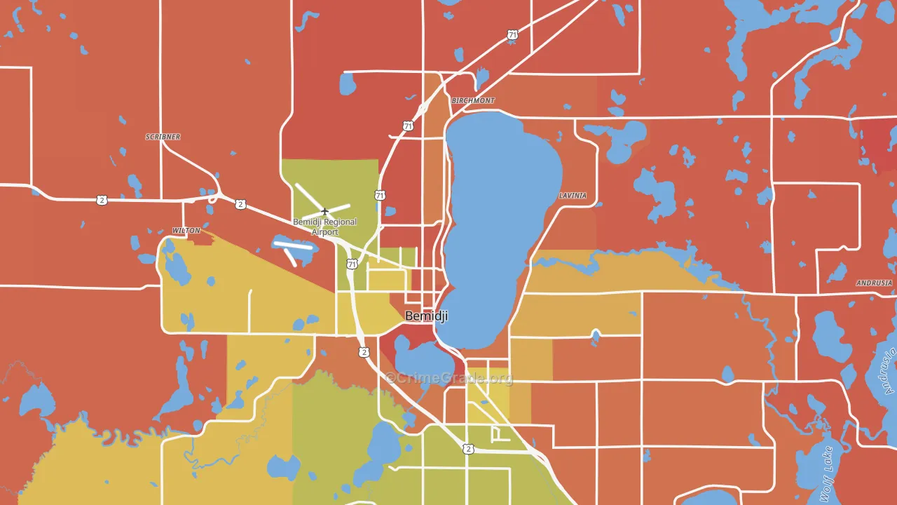 56601, MN Map of Theft Rates