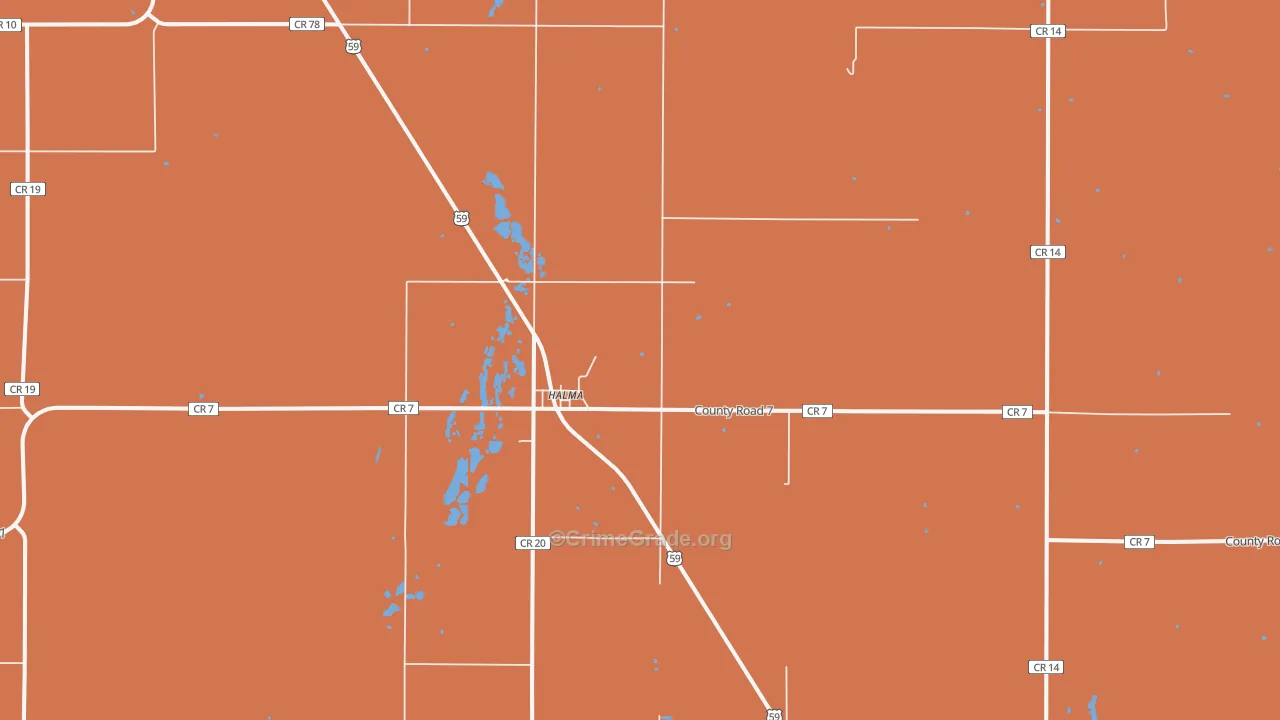 56729, MN Map of Theft Rates