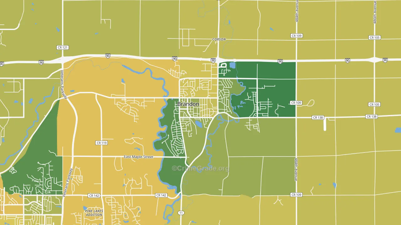 57005, SD Map of Theft Rates