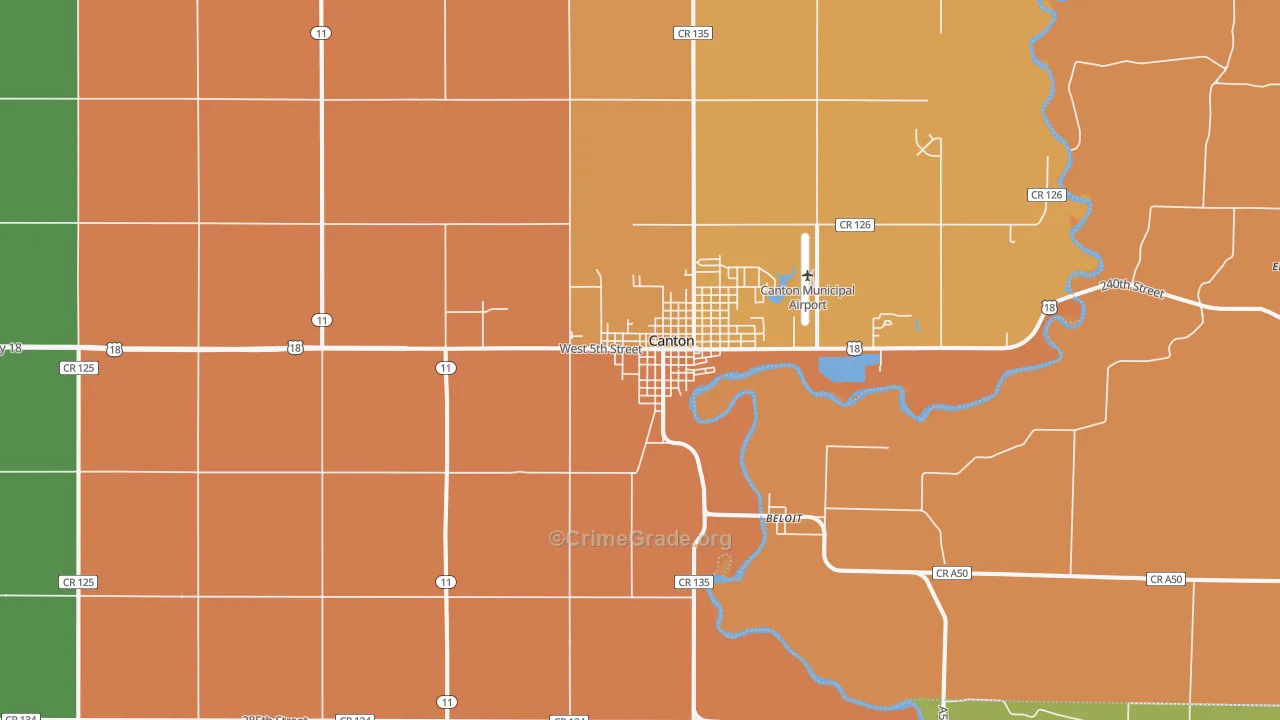 57013, SD Map of Theft Rates