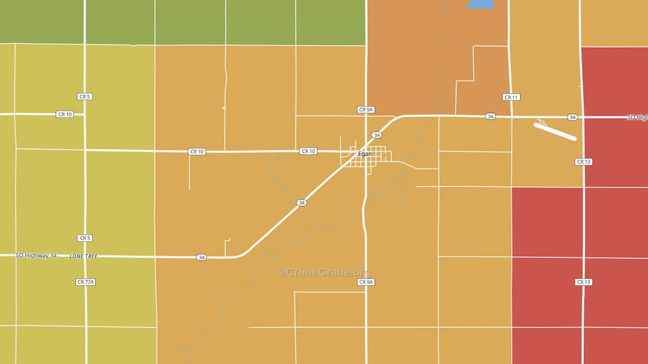 57024, SD Map of Theft Rates