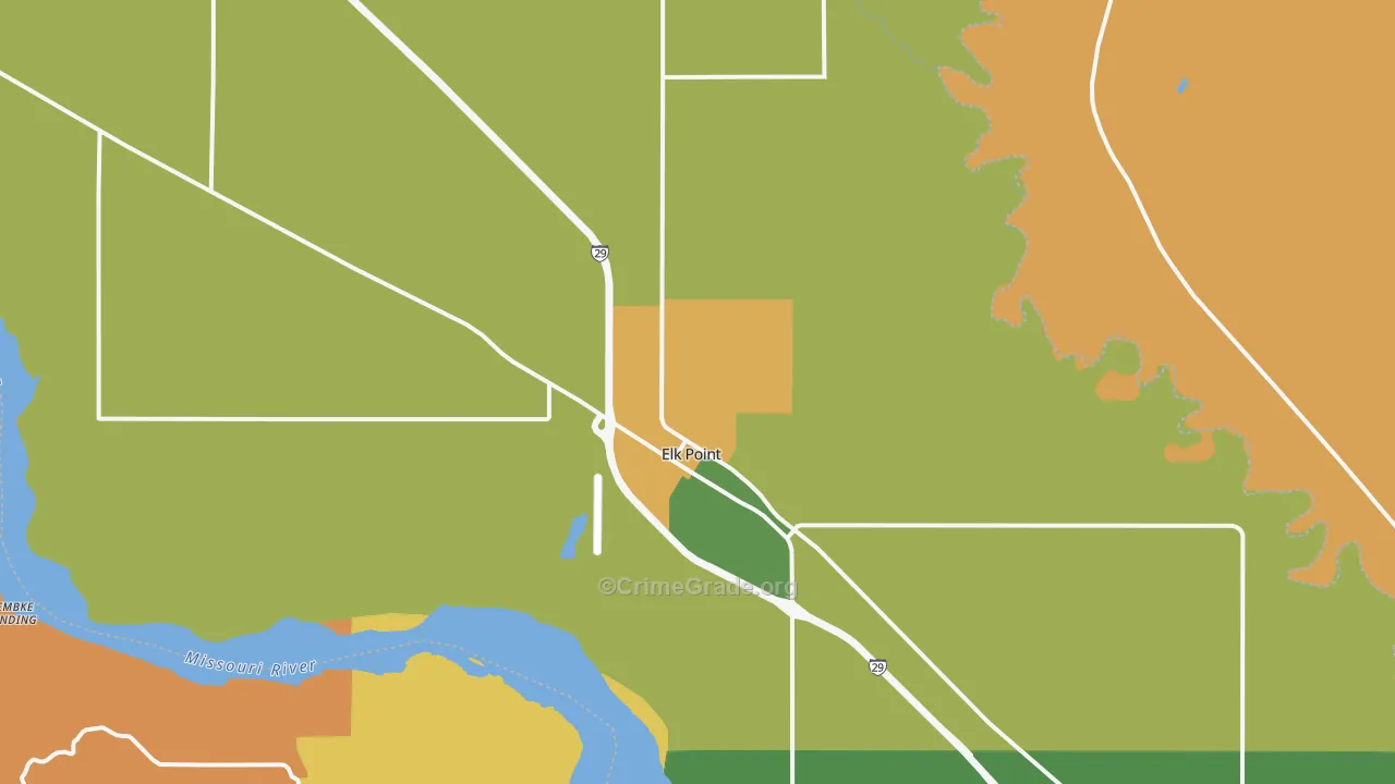 57025, SD Map of Theft Rates