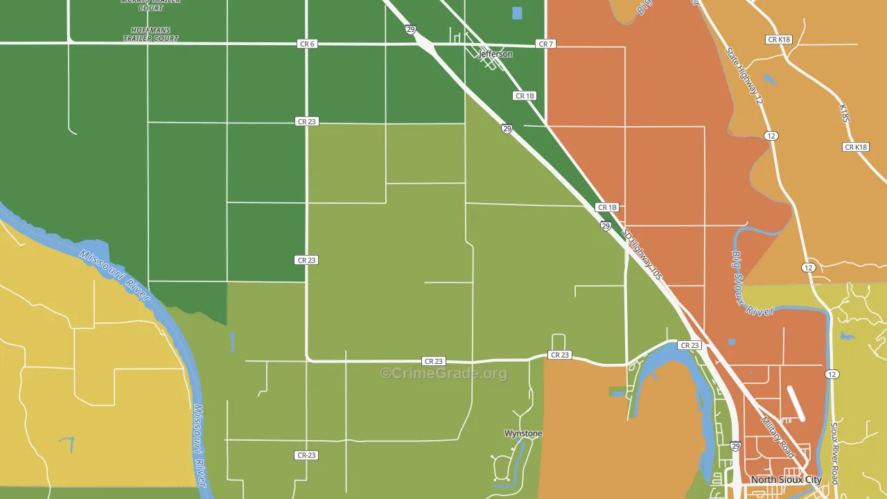 57038, SD Map of Theft Rates