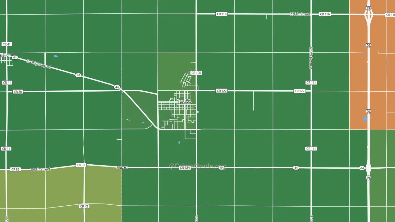 57039, SD Map of Theft Rates