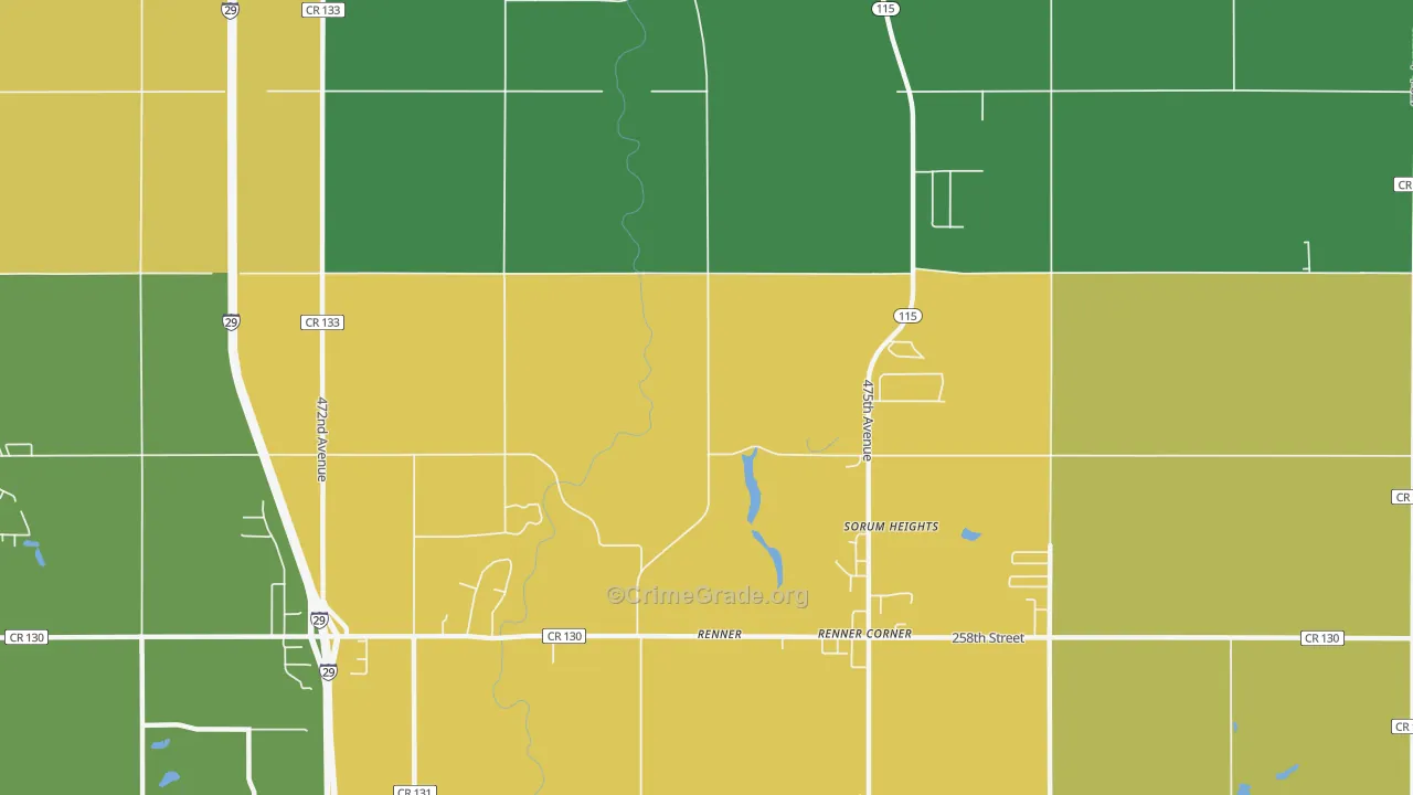 57055, SD Map of Theft Rates