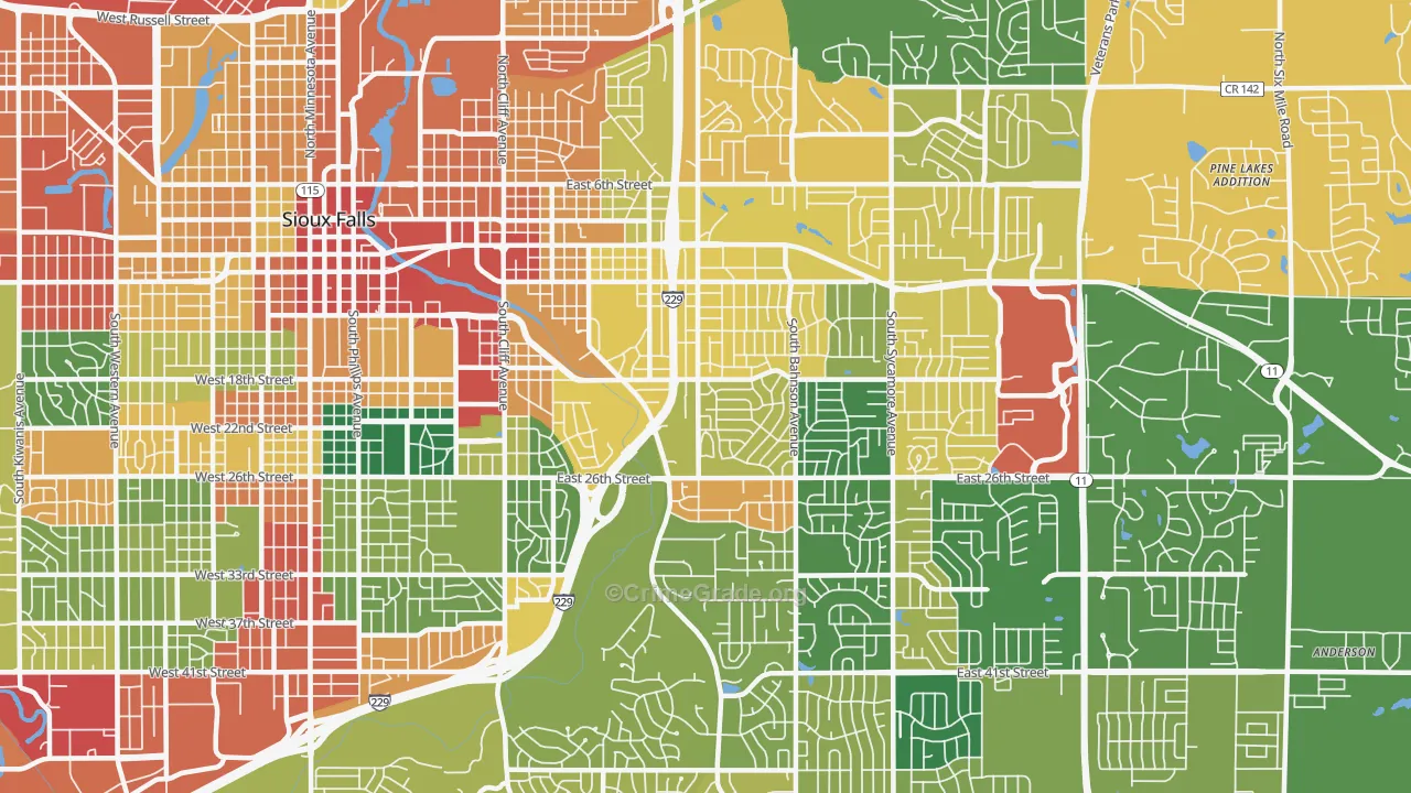 57103, SD Map of Theft Rates