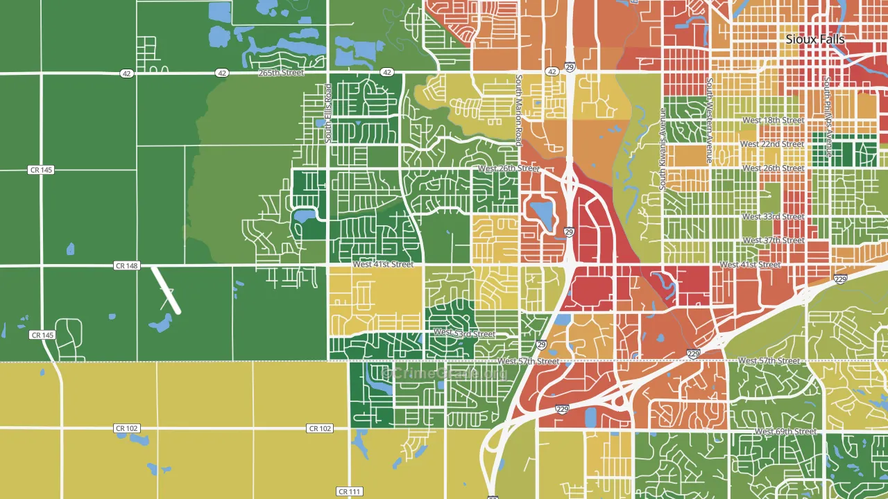 57106, SD Map of Theft Rates