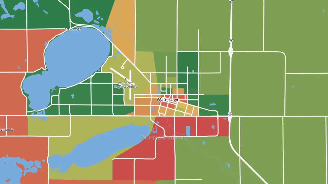 57201, SD Map of Theft Rates