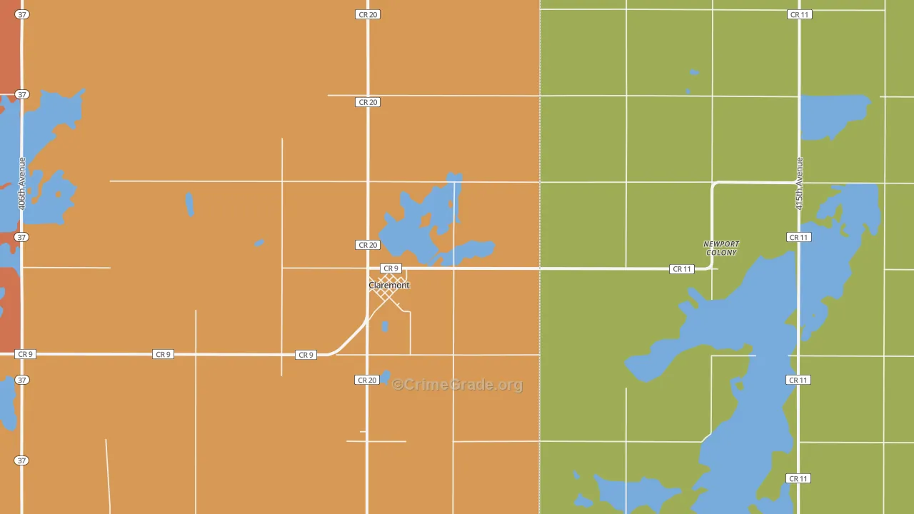 57432, SD Map of Theft Rates