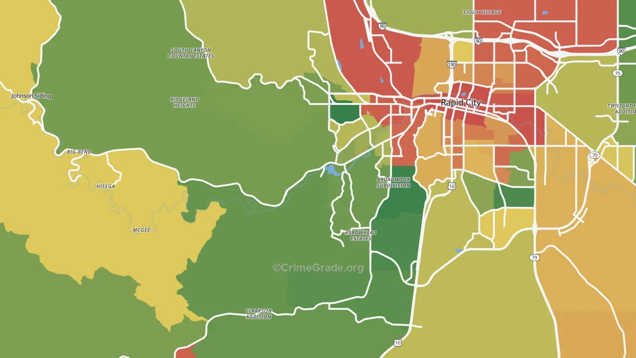 57702, SD Map of Theft Rates