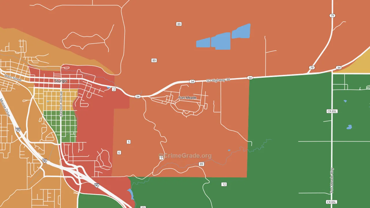 57741, SD Map of Theft Rates