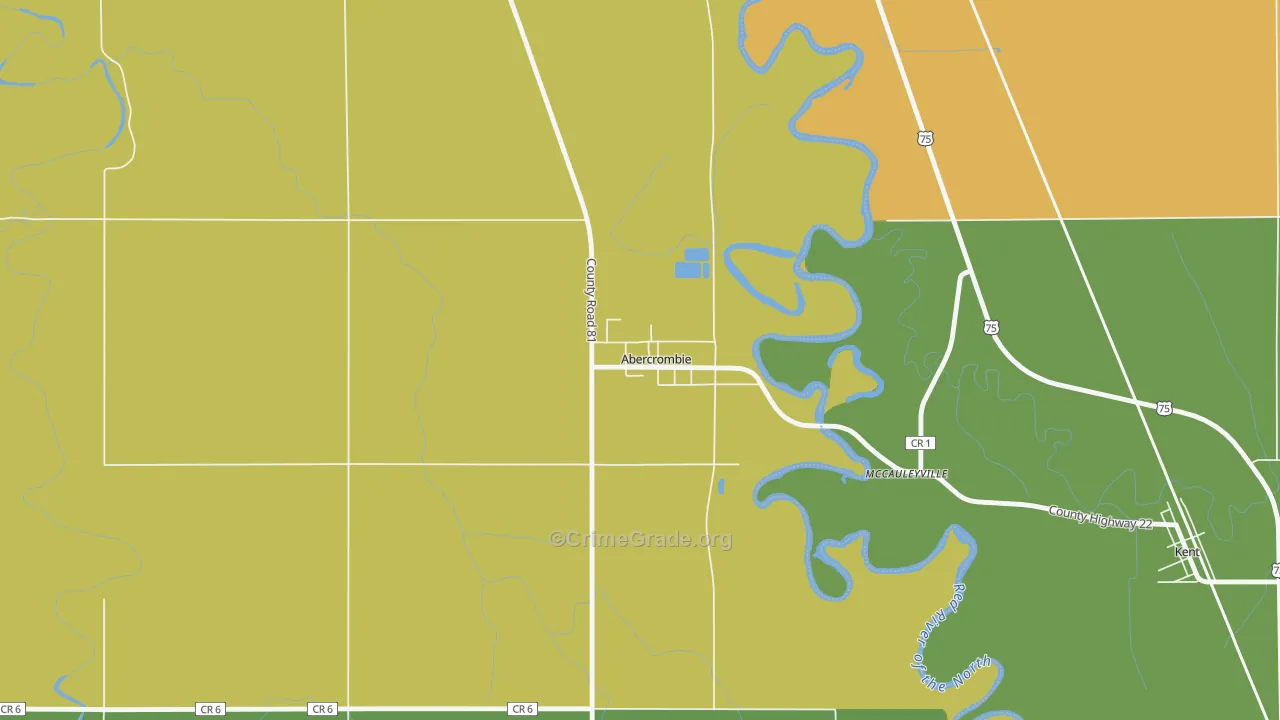 58001, ND Map of Theft Rates