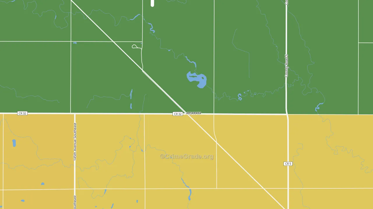 58002, ND Map of Theft Rates