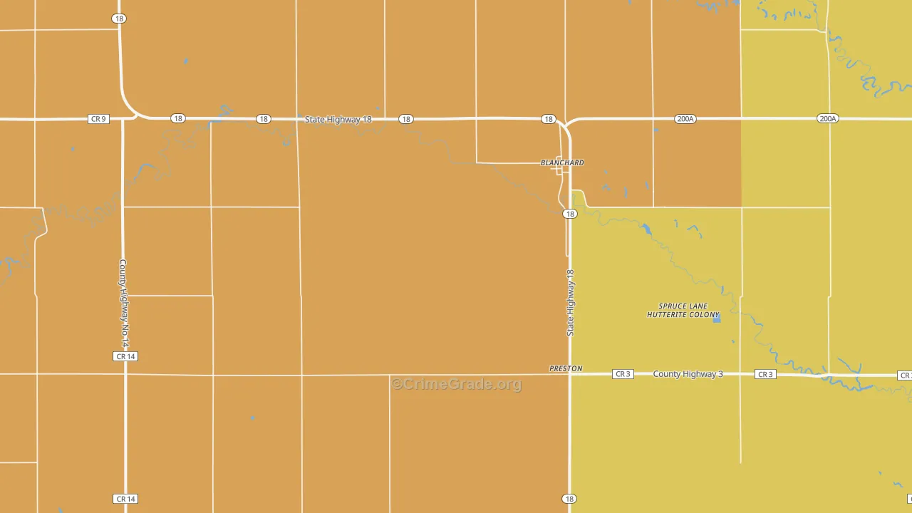 58009, ND Map of Theft Rates