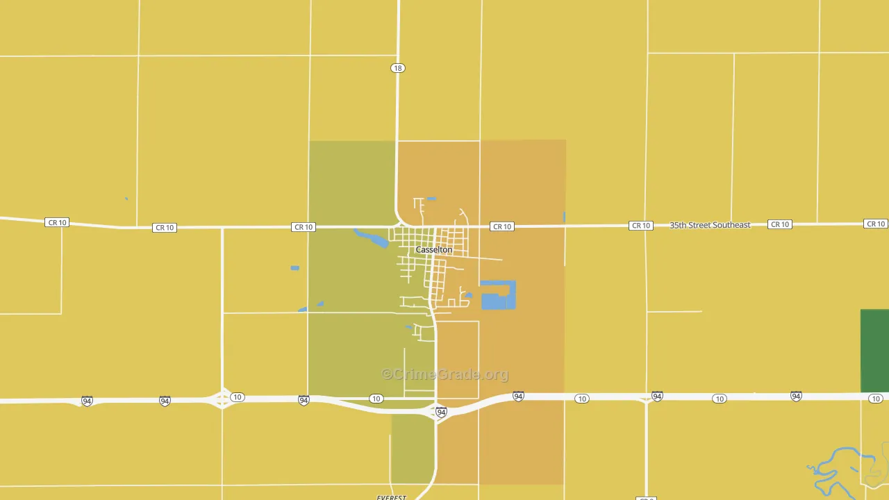 58012, ND Map of Theft Rates