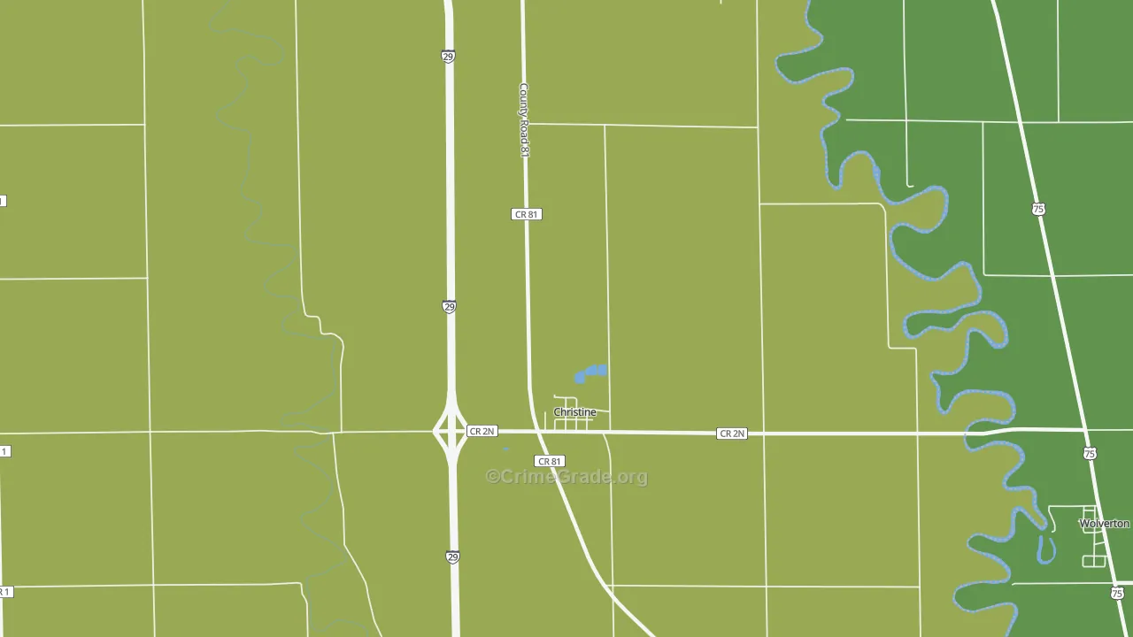58015, ND Map of Theft Rates